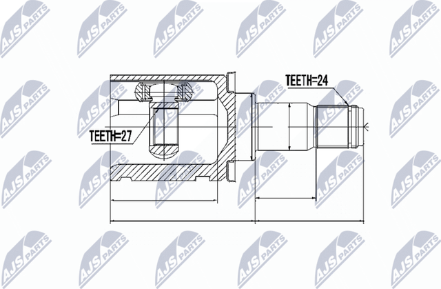 Шрус внутренний (граната) NTY. Артикул NPW-TY-037