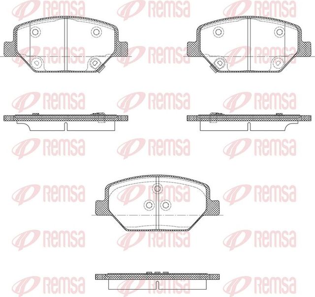 Тормозные колодки Remsa передние для Opel Insignia II 2017-2026. Артикул 1631.02