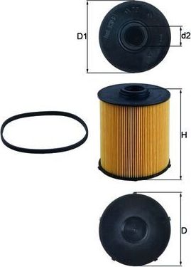 Топливный фильтр Mahle. Артикул KX 70D