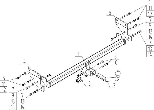 Фаркоп AvtoS для Kia Soul III 2019-2026. Артикул KI 38