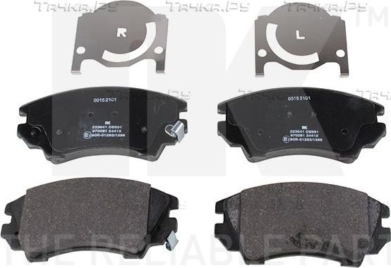 Тормозные колодки NK передние для Opel Astra J 2011-2017. Артикул 223641