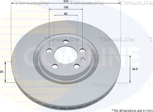 Тормозной диск Comline COATED. Артикул ADC2887V