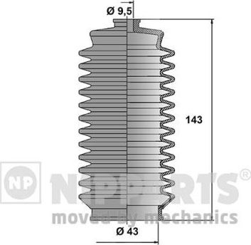 Пыльник рулевой рейки (комплект) Nipparts. Артикул N2842031