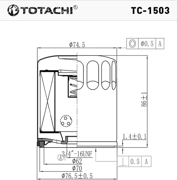 TOTACHI TC-1503 1S7G-6714-CA W 7015 Totachi. Артикул TC1503