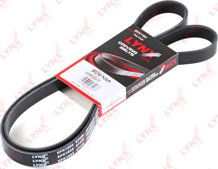 Приводной ремень поликлиновой LYNXauto. Артикул 6PK1605
