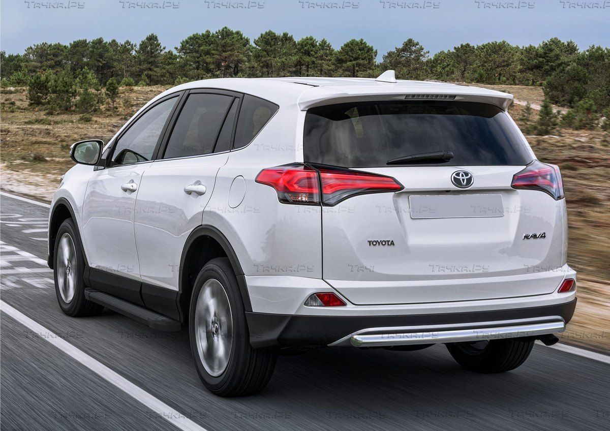 Пороги алюминиевые Rival Black для Toyota Rav4 CA40 2015-2019. Артикул F173ALB.5705.1