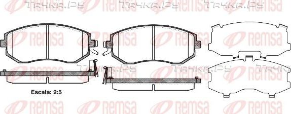 Тормозные колодки Remsa передние для Subaru Impreza IV 2011-2016. Артикул 0951.04