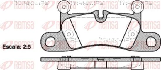 Тормозные колодки Remsa задние для Porsche 911 VII (991) 2011-2026. Артикул 1379.10