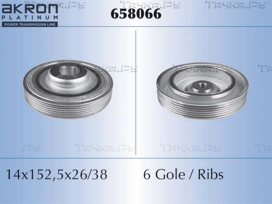 Шкив коленвала Malò для Citroen C15 2000-2005. Артикул 658066