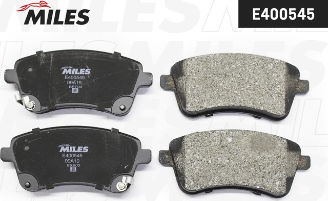 Тормозные колодки Miles (Low-Metallic) передние для Kia Venga I 2010-2018. Артикул E400545