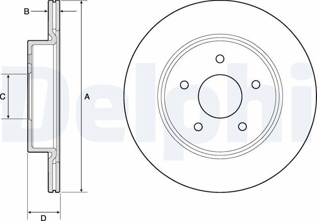 Тормозной диск Delphi. Артикул BG4779C