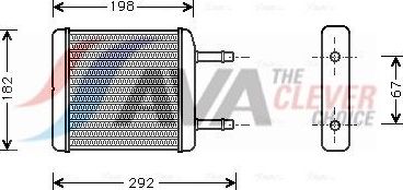 Радиатор отопителя (печки) AVA. Артикул DW6024