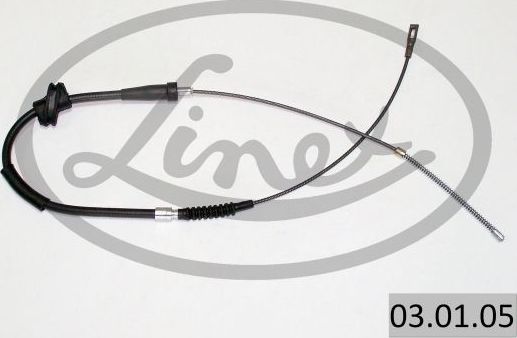 Трос ручника (тросик ручного тормоза) Linex. Артикул 03.01.05