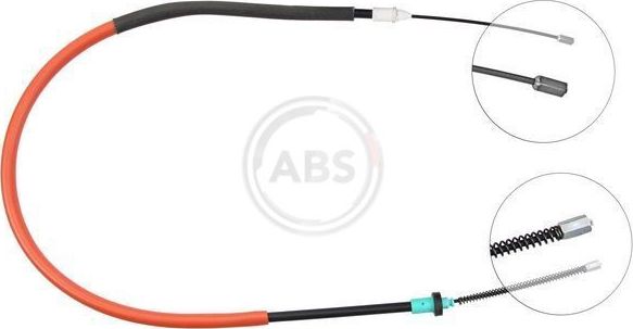 Трос ручника (тросик ручного тормоза) ABS задний левый для Renault Twingo II 2007-2014. Артикул K16987