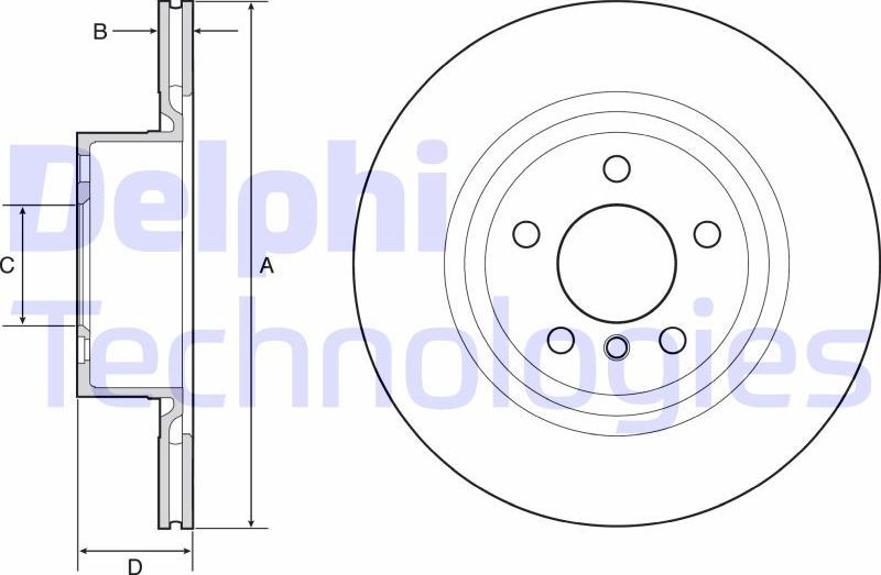 Тормозной диск Delphi. Артикул BG4644C