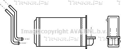 Радиатор отопителя (печки) AVA. Артикул PEA6088
