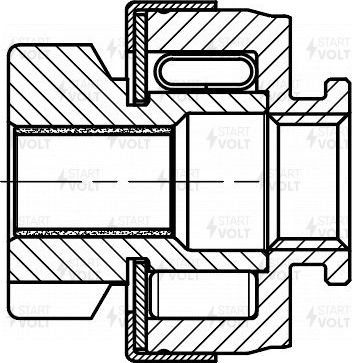 Бендикс стартера StartVOLT для Kia Optima III 2012-2015. Артикул VCS 0807