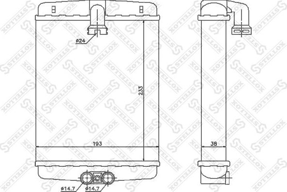Радиатор отопителя (печки) Stellox для Chrysler Crossfire 2003-2008. Артикул 10-35120-SX
