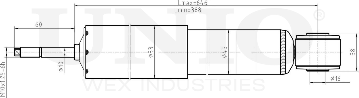 Амортизатор подвески (Unio). Артикул SAB-10527