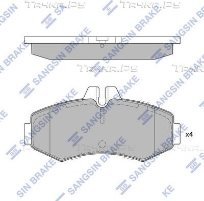Тормозные колодки Sangsin Hi-Q. Артикул SP4049