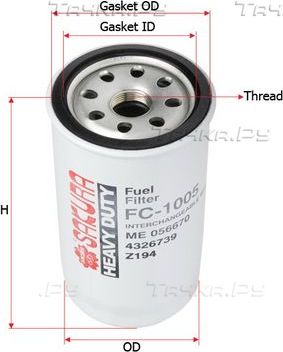 Топливный фильтр Sakura. Артикул FC-1005