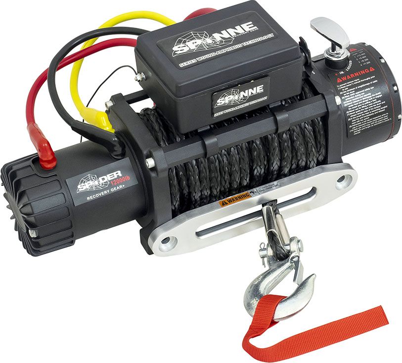 Лебёдка электрическая 12V Electric Winch 12000 lbs 5443 кг (влагозащищенная, синтетический трос). Артикул 6233