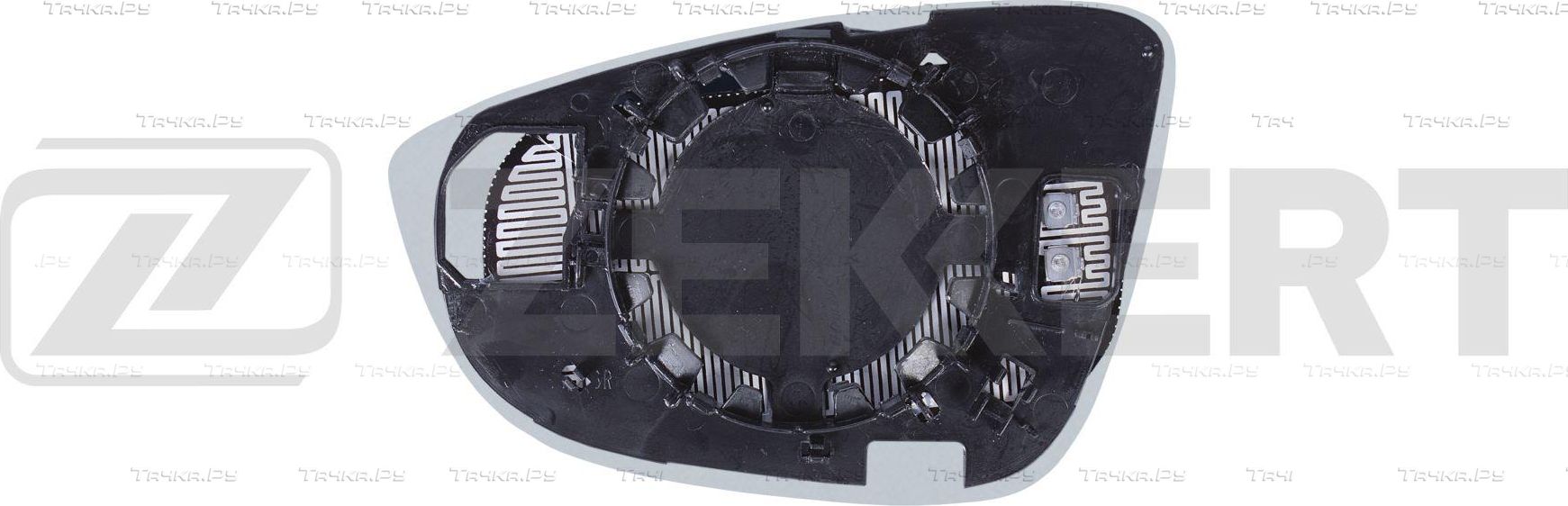 Зеркальное стекло бокового зеркала Zekkert правое для Volkswagen Jetta VI 2010-2019. Артикул SP-1127