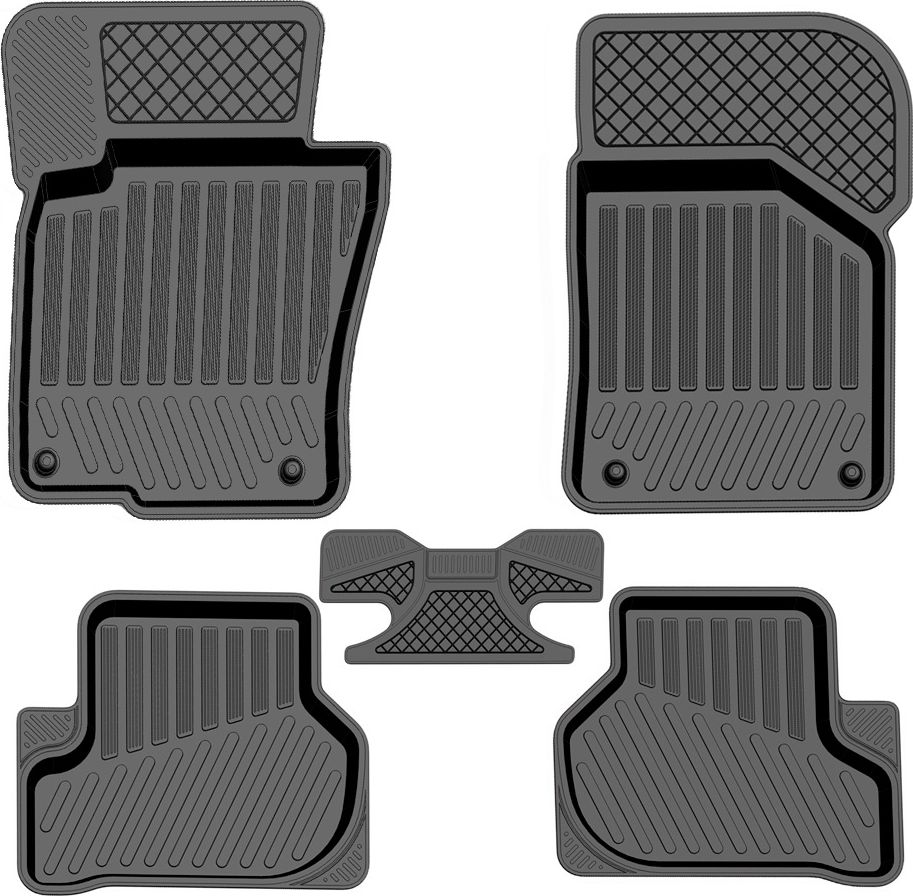 Коврики Rezkon резиновые для салона Volkswagen Golf V 2005-2009. Артикул 1035005300