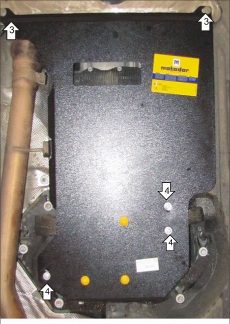 Защита Мотодор для КПП, РК BMW X6 E71 2008-2014. Артикул 10207