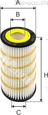 Масляный фильтр MFilter для Mercedes-Benz E-Класс III (W211, S211) 2002-2009. Артикул TE 620