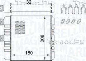 Радиатор отопителя (печки) Magneti Marelli. Артикул 350218418000