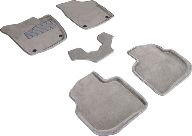 Коврики Seintex 3D ворсовые для салона Skoda Rapid I 2012-2017 СЕРЫЕ. Артикул 88282