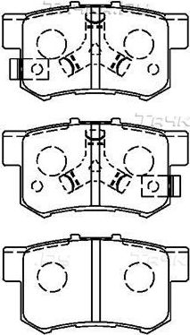 Тормозные колодки Aisin Premium ADVICS by AISIN задние для Honda FR-V 2004-2009. Артикул C2N061