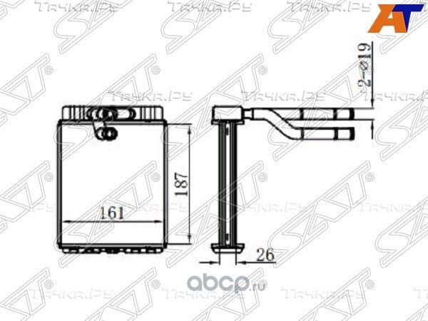 Радиатор отопителя салона HYUNDAI HD-657278COUN (SAT). Артикул STHY723950