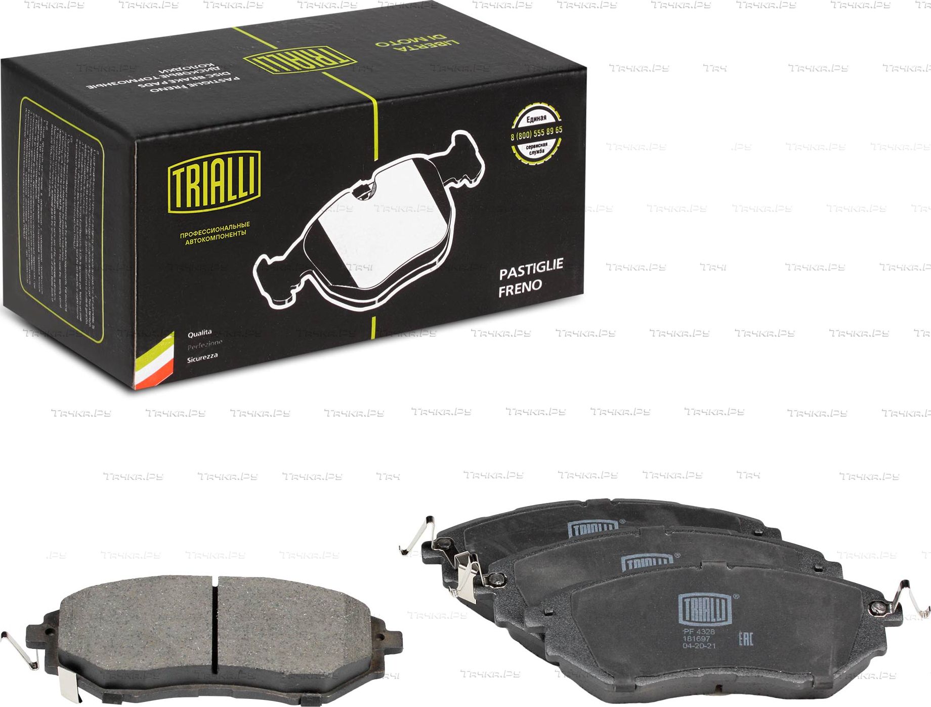 Тормозные колодки Trialli передние для Subaru Tribeca I 2005-2014. Артикул PF 4328
