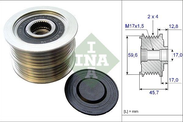 Натяжной ролик (натяжитель) приводного клинового зубчатого ремня Ina. Артикул 534 0118 20