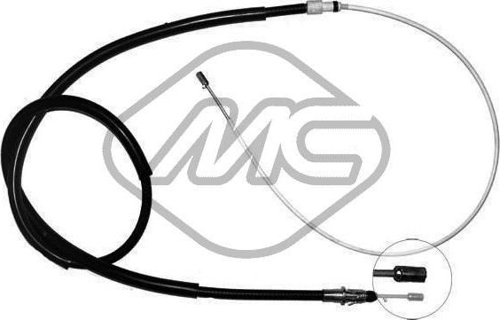 Трос ручника (тросик ручного тормоза) Metalcaucho. Артикул 80386