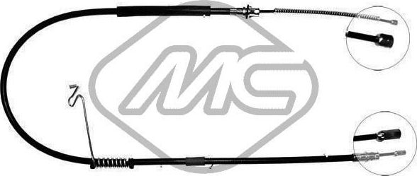 Трос ручника (тросик ручного тормоза) Metalcaucho. Артикул 80103