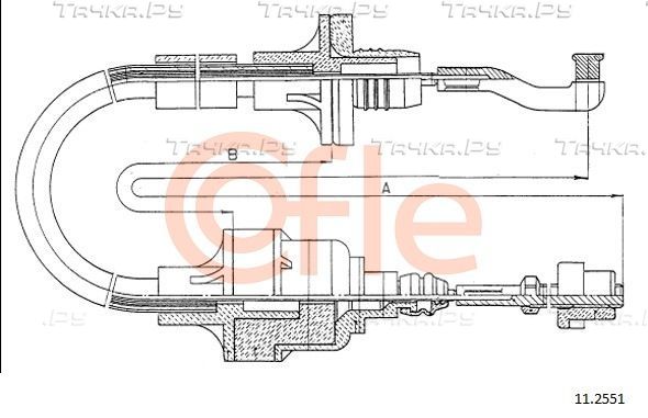 Трос сцепления Cofle для Opel Vectra A 1988-1995. Артикул 11.2551