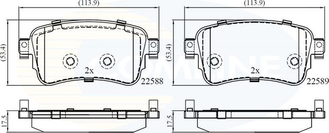 Тормозные колодки Comline. Артикул CBP02351