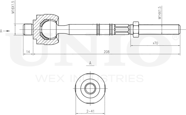 Тяга рулевая (Unio). Артикул SSP-30085