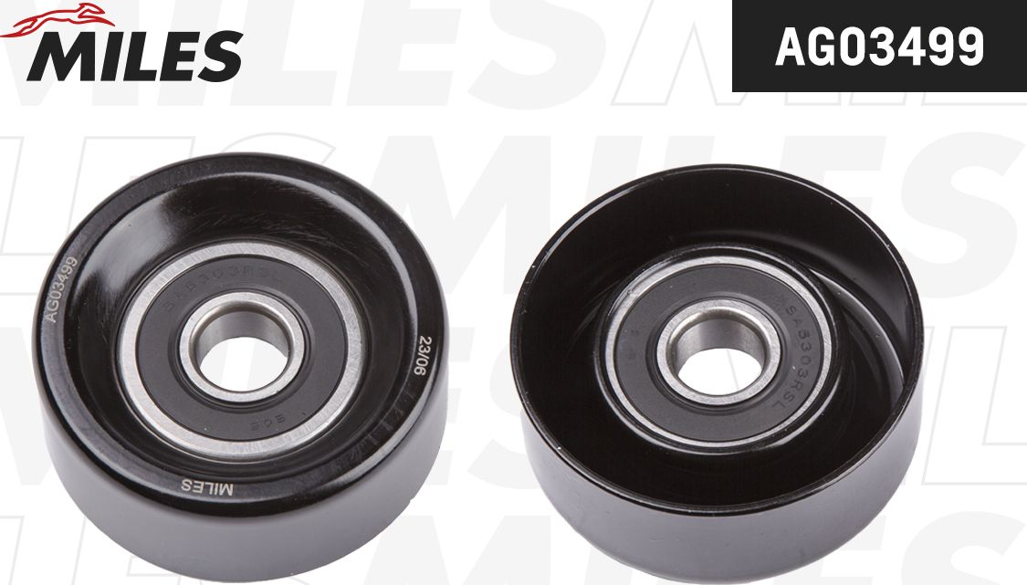 Направляющий (ведущий) ролик приводного поликлинового ремня Miles. Артикул AG03499