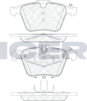 Тормозные колодки Icer. Артикул 182149