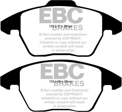 Тормозные колодки EBC Brakes. Артикул DP22052