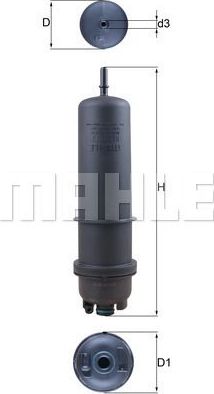 Топливный фильтр Mahle-Knecht. Артикул KL 872/7