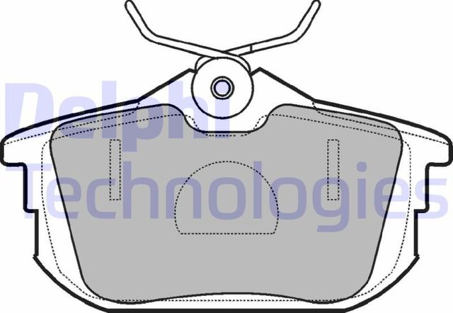 Тормозные колодки Delphi (Low-Metallic) задние для Haima M3 2013-2026. Артикул LP1593
