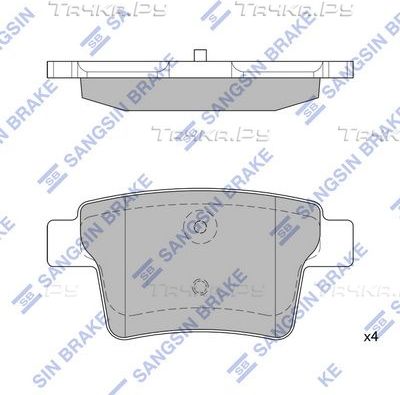 Тормозные колодки Sangsin Hi-Q задние для Jaguar X-Type I 2001-2009. Артикул SP2095