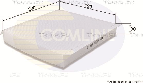 Салонный фильтр Comline для Nissan Primera P12 2002-2008. Артикул EKF206