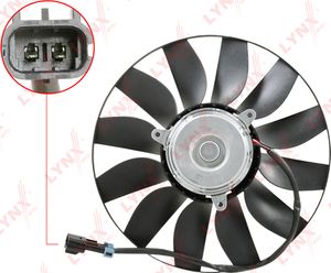 Вентилятор радиатора двигателя LYNXauto для УАЗ Patriot I 2004-2025. Артикул RF-1804
