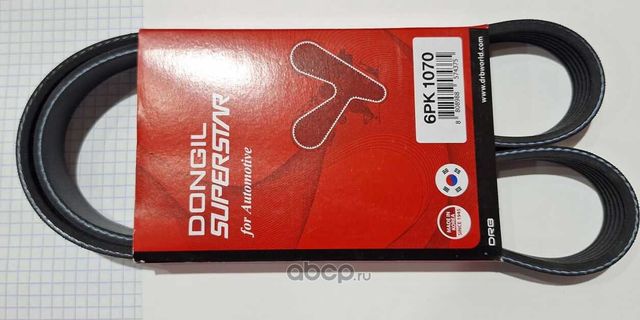 Ремень поликлиновой (Dongil). Артикул 6PK1070